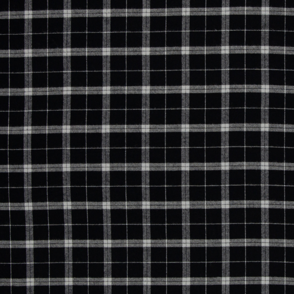 angerauhter Flanell - Maverick - schwarz - weiss